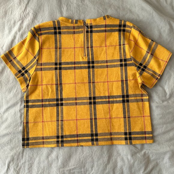 Simons Twik Black and Yellow Plaid Blouse - Picture 2 of 9
